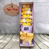 Hộp Hoa Hồng Sáp Thơm 19 Bông Lưới Tuyết Đỏ | Hoa Sáp Tphcm