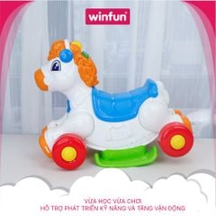 Ngựa bập bênh kết hợp xe chòi chân phát nhạc vui nhộn 0760-NL Winfun