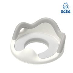 Bệ nắp thu nhỏ bồn cầu chính hãng, lót bồn cầu cho bé đi vệ sinh hình vương miện Sasa