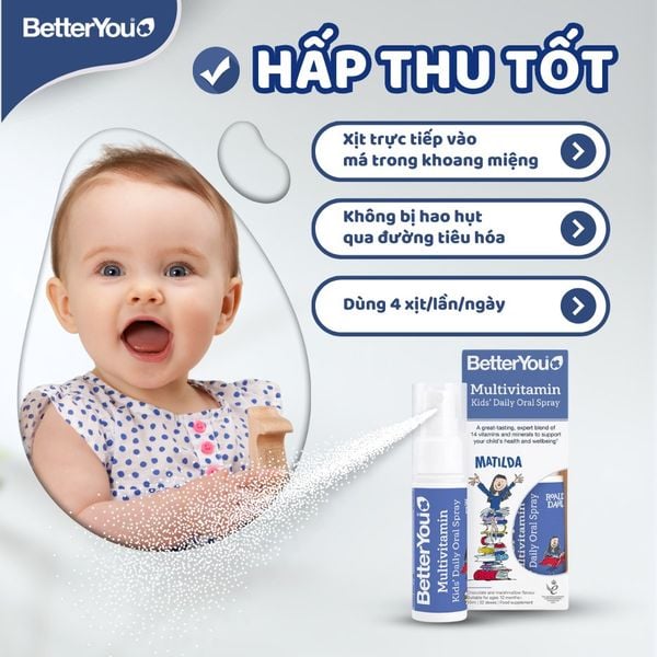 Xịt vitamin tổng hợp Multivitamin BetterYou Úc - 25ml - cho bé từ 1 tu –  Suri Store
