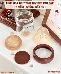 Bình sữa thủy tinh Thyseed kèm núm
