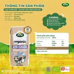 Sữa nước organic đạm A2 Casein Arla Đan Mạch (thùng) - 20h*200ml