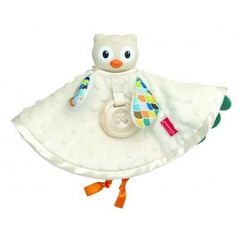 Khăn set cú mèo ôm ấp và gặm nướu cao cấp cao su thiên nhiên BPA Free Infantino 005328
