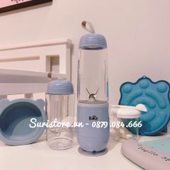 Máy xanh sinh tố Bear 2 cối 350ml Blue - LLJ-D04B1