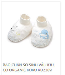 Bao Chân Sơ Sinh Kuku - Vải Hữu Cơ Organic Kuku KU2389