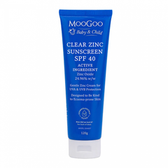 Kem chống nắng cho bé Moogoo Úc Clear Zinc Sunscreen SPF 40 bảo vệ làn da mỏng manh của bé - 120g