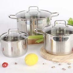 Bộ nồi inox Smart Cook VN 2101OL - 16, 20, 24cm