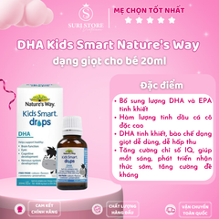 Siro Nature's Way Kids Smart DHA dạng giọt cho bé Úc - 20ml