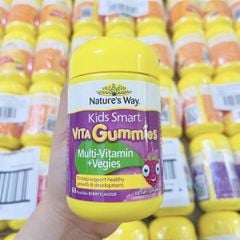 Kẹo dẻo bổ sung Vitamin và chất xơ Nature's Way Kids Smart Vita Gummies Multi Vitamin & Vegies Úc CT - 60 viên
