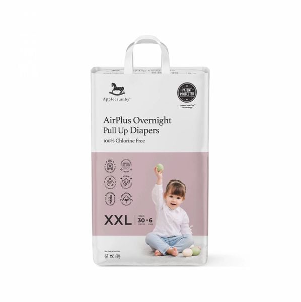  Bỉm Applecrumby AirPlus Overnight Mini –  Bảo vệ bé yêu suốt đêm dài 