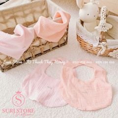 Yếm quàng cổ chữ U Muslin Comfybaby