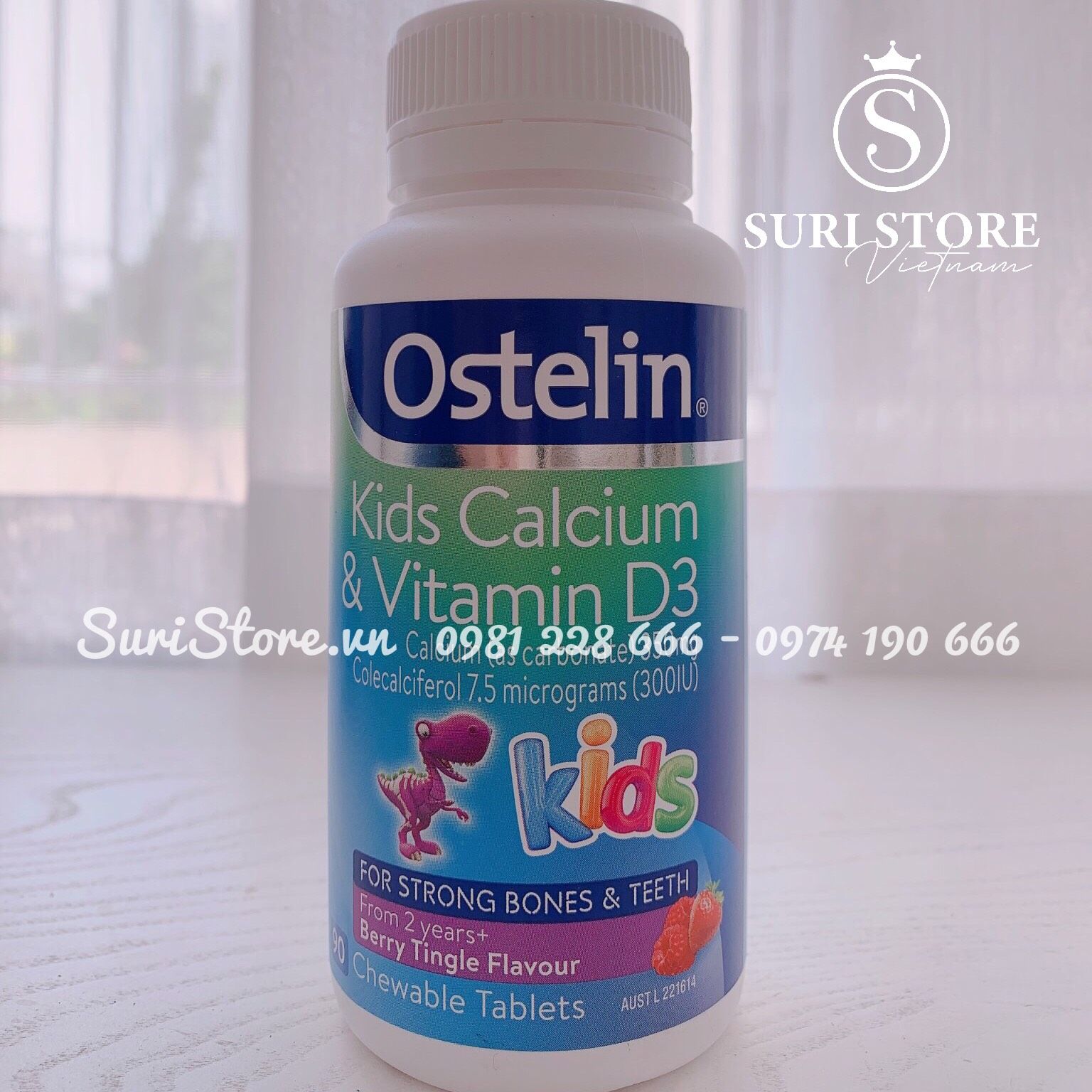 Calcium & Vitamin D Ostelin Kids 90v (93160905055105) Suri Store