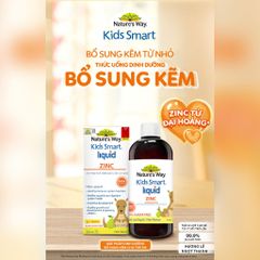 Siro Nature's Way Kids Smart Liquid Zinc Úc bổ sung kẽm - 1y+