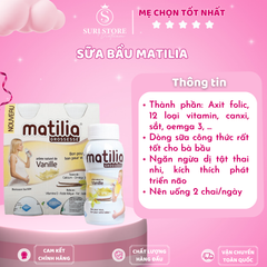 Sữa bầu Matilia (Lốc 4h x 200ml)