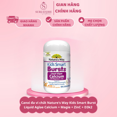 Canxi đa vi chất Nature's Way Kids Smart Bursts Liquid Algae Calcium with Magie + ZinC (99% không đường)