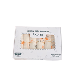 Hộp 6 khăn sữa Boona Muslin VN