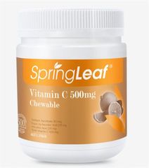Viên nhai Spring Leaf Úc bổ sung vitamin C 500mg - 500 viên