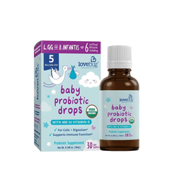 Men vi sinh Lovebug Mỹ dạng giọt - 10ml cho bé sơ sinh đên 2 tuổi