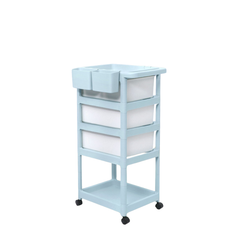 Kệ đồ sơ sinh Yeya có bánh xe G3223122 TQ - Xanh dương - 4 tầng