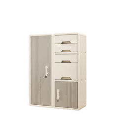Tủ kệ nhựa 2 cánh + 4 ngăn Finley Oscar đa năng - M - 108*81*32cm