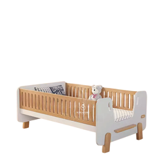 Nôi gỗ Plywood Togi Việt Nam - Vàng sồi phối trắng - 100*65*65cm