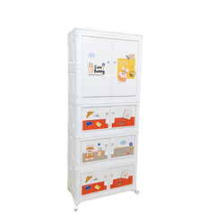 Tủ nhựa 4 tầng Honey Sasa đáng yêu cho bé màu sắc thỏ đỏ