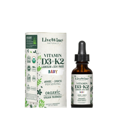 Vitamin D3 K2 LiveWise Baby Mỹ dạng giọt (mẫu mới) - 30ml