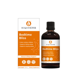 Siro Bedtime bliss Kiwiherb NewZealand hỗ trợ ngủ ngon - 100ml