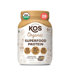 Bột protein hữu cơ KOS Organic Superfood Plant Protein hỗ trợ tiêu hoá và giảm cân, giúp no lâu nhập khẩu Mỹ