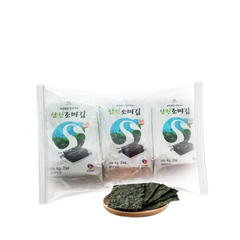 Combo 3 gói rong biển ăn liền seasoned laver Samjin Health Hàn Quốc  - 4g*3 gói