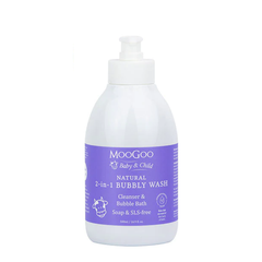 Sữa tắm gội 2in1 Bubbly wash MooGoo Úc chứng nhận an toàn cho làn da nhạy cảm của bé - 500ml