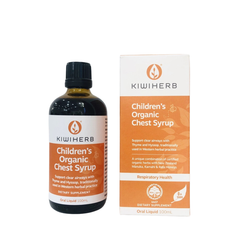 Siro Children's Organic Chest Syrup Kiwiherb NewZealand Ho gió, ho khan, ho đờm co thắt - 100ml