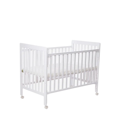 Cũi gỗ trắng kèm đệm Hagaday cao cấp- 125*71*99cm