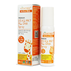 Xịt Vitatree Premium bổ sung D3 K2 MK7 Plus DHA Úc - 20ml