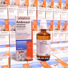 Siro ho đờm Ratiopharm Ambroxol Đức - 100ml