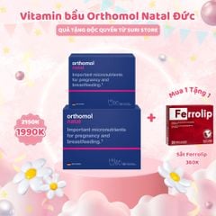 Vitamin bầu Orthomol Natal Đức - 30 set (bột+viên nang+viên nhộng)