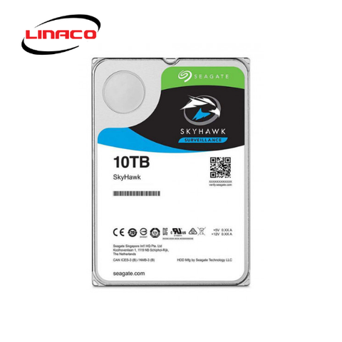 Ổ Cứng HDD SEAGATE SkyHawk AI 10TB 3.5'' SATA III - 256MB Cache - 7200RPM (VE0008)