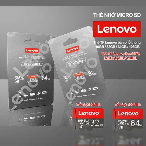 Thẻ nhớ Lenovo 32GB MicroSD Class 10