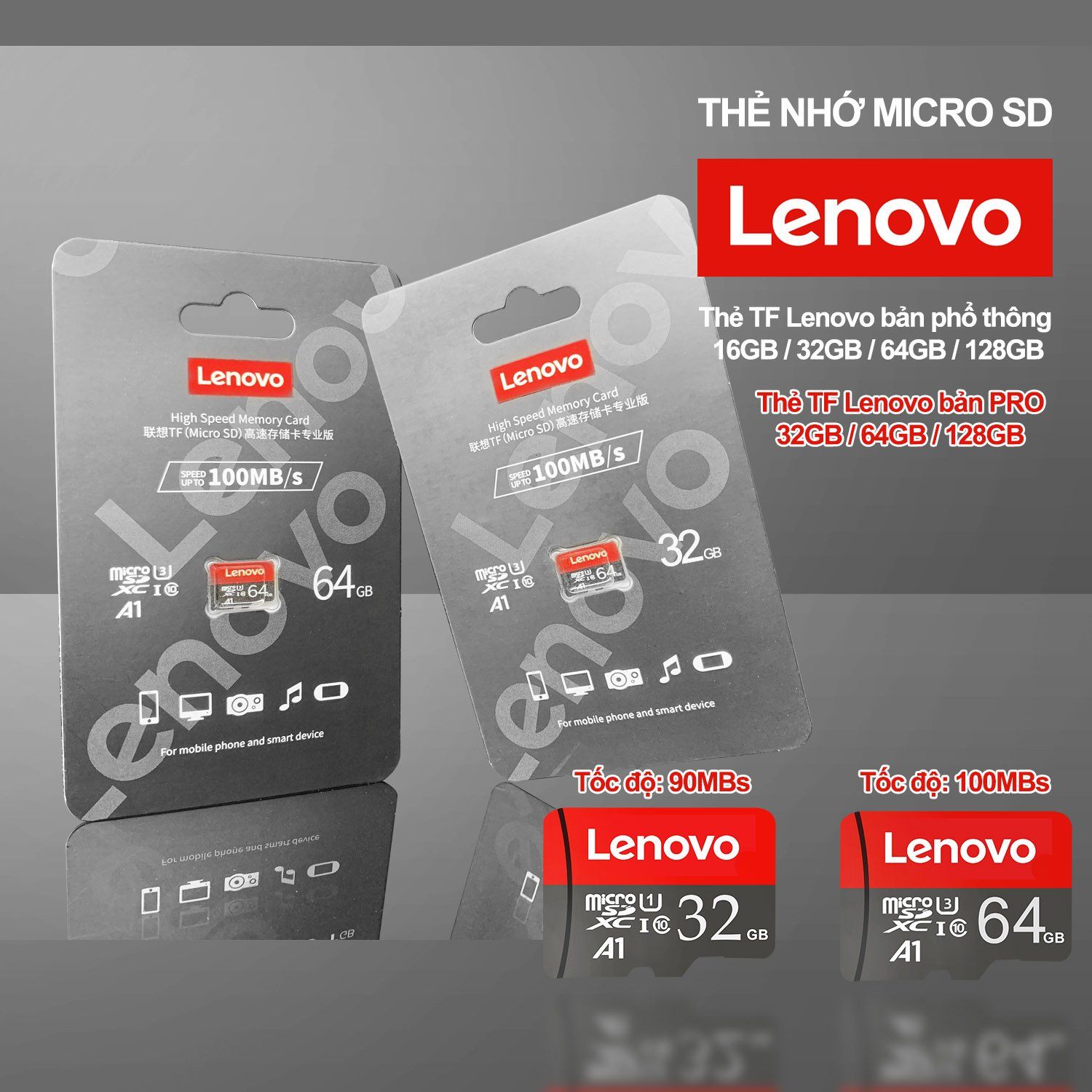 Thẻ nhớ Lenovo 32GB MicroSD Class 10