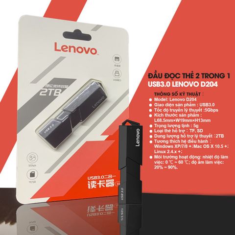 Đầu đọc thẻ microSD(TF)/ SD Lenovo D204