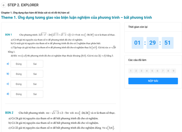 EXPLORER. KIẾN THỨC VẬN DỤNG- VẬN DỤNG CAO TOÁN 12( Kèm video bài giảng)