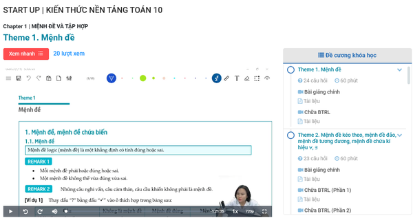 START UP - KIẾN THỨC NỀN TẢNG TOÁN 10( Kèm video bài giảng)