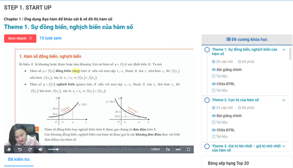 START UP - KIẾN THỨC NỀN TẢNG TOÁN 12( Kèm video bài giảng)