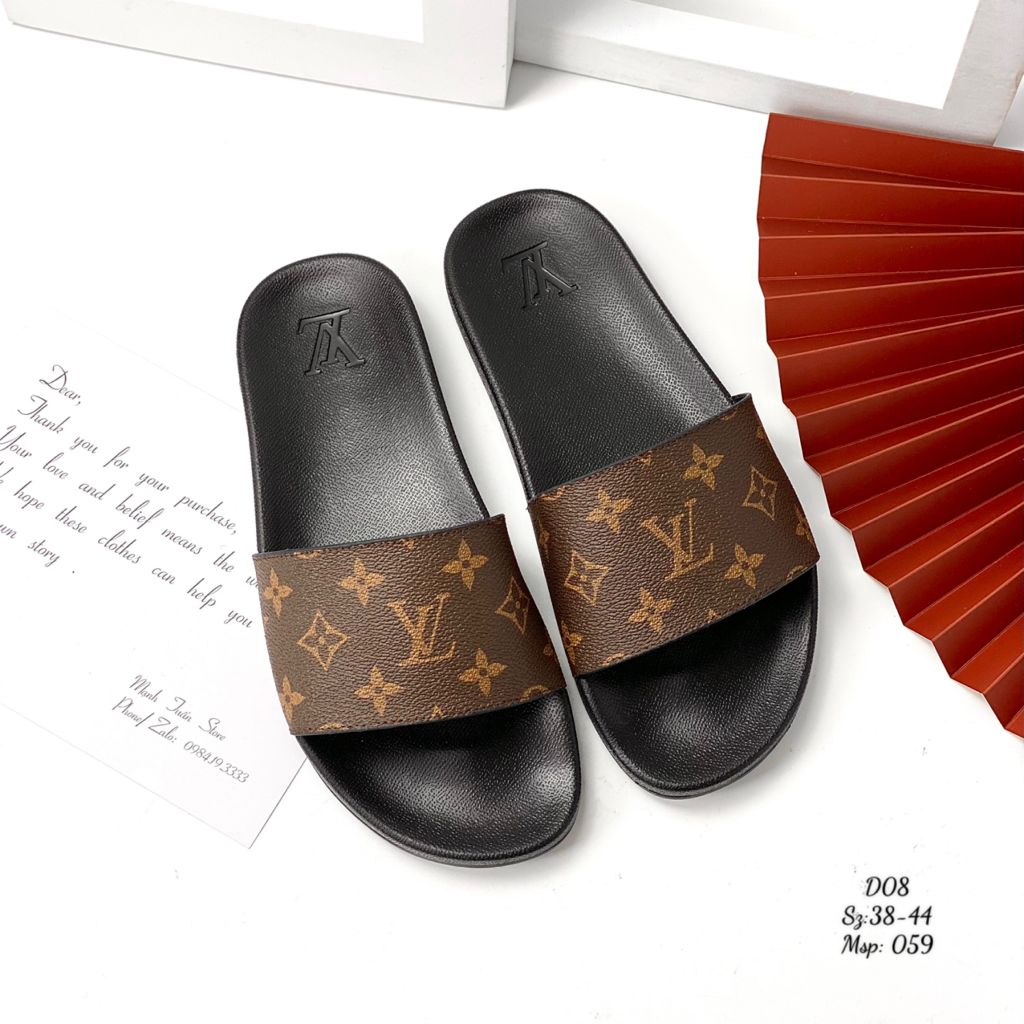 Dép lê quai ngang Louis Vuitton Caro like Authentic fullbox TANYA #17 Dép lê quai ngang Louis Vuitton Caro like Authentic fullbox TANYA
