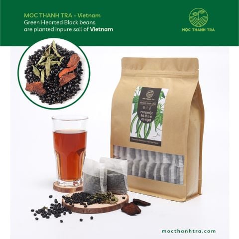  TÚI LỚN TIẾT KIỆM _ Đậu đen xanh lòng Rang mộc - Cỏ Ngọt - Hà Thủ Ô 1.5Kg (Túi Lọc 50G) 