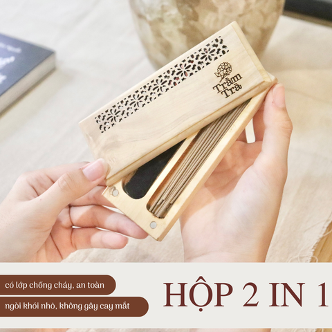  Nhang Trầm Ngắn_Tim Trầm Không Tăm Hộp Thưởng Trầm 2 IN1 _ TRẦM TRÀ 