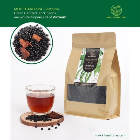  Đậu Đen Xanh Lòng - Hà Thủ Ô 1Kg (Hạt rời) 