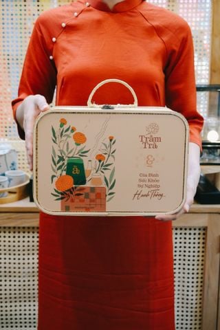  Giỏ Quà Rồng 4 - Giỏ Quà Trà Mứt và Hạt Việt - Quà Tặng Ba Mẹ Chăm sóc sức khoẻ, thư giãn tinh thần, ngủ ngon và vui vẻ [GT4] 