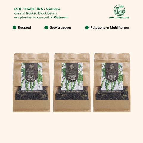  COMBO GIÁ TỐT [330] 3 Túi Trà Đậu đen xanh lòng - Cỏ ngọt - Hà thủ ô 500G (hạt rời) 