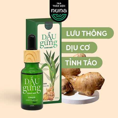  [20ML] Dầu Gừng Xanh Mát Chai nắp bóp (Ginger Essential Oil) 
